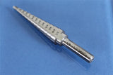 TEMO M35 Cobalt double flute step drill, 13 size from 1/8 to 1/2", 1/4" shank