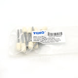 TEMO 10p FELT Burr Wool Bob Polishing Grinding #5Cylinder Ball 5/16" Rotary Tool