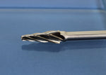 TEMO SL-3L6 NF Aluminum Cut Carbide Burr FILE 3/8" 14deg Cone, 1/4"Dx6"L Shank