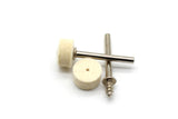 TEMO 100p Felt Polishing Wool Bob Burr 1/2x1/4" Wheel screw mandrel Rotary Tool