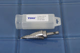 TEMO M35 Cobalt Spiral Flute Step Drill 12 size 3/16 to 7/8", 1/4" Hex Shank