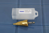 TEMO M2 HSS Titanium Spiral Flute Step Drill 2 size: 7/8" 1-1/8", 1/4" Hex Shank