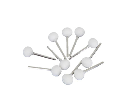 TEMO 10pc Rotary Burr Polisher Point Set 13mm Ceramic Ball Compatible for Dremel