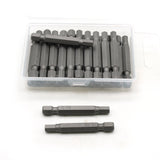 TEMO 25 pc 2" H-5 Hex 5mm Screwdriver Insert Bits Hex Shank with Security Slot