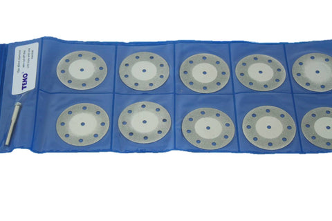 TEMO 10pc Breath 1.5" 40mm Diamond CutOff Wheel Saw Disc 1/8" shank Rotary Tools