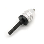 TEMO Keyless Chuck Adapter 1/4" Hex Shank to Conventional or MicroSize Drill bit