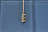 TEMO SC-5L6 NF Aluminum Cut Carbide Burr File 1/2"Cylinder Ball, 1/4"Dx6"L Shank