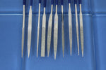 TEMO 10 Piece Industrial 5-1/2 inch (140mm) Long Mini Diamond Coated File Set