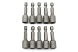 TEMO 10pc Impact Ready 5/16 inch Magnetic Nutsetter Set 1/4 inch (6mm) Shank