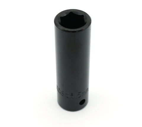 TEMO 15 mm Cr-V 6-Point 1/2" Drive Impact Deep Socket