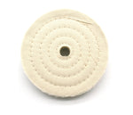 TEMO 6 Inch Dia 3/4 Inch Center Hole 80 Ply Spiral Sewn Buffing Polishing Wheel