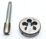 TEMO 1/2"-28 UNEF Tap and Die Set High Speed Steel 1/2" x 28 Right Handed Thread Tap and Round Die