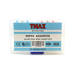 TMAX 50pc Solder Seal Wire Connectors, Heat Shrink Butt Connectors Solder Sleeve Waterproof