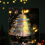 COULEE 2 pc Pop Up 3D Glitter Christmas Tree Greeting Xmas Card