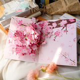 COULEE  2 pc Pop Up 3D Sakura Greeting Card, For Valentine's Day, Birthday, Anniversary, Holiday