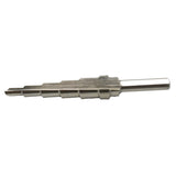 TEMO M35 Cobalt Step Drill Double Straight Flute Unibit 6 Size 3/16 - 1/2", 1/4" Hex Shank