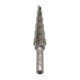 TEMO M35 Cobalt Step Drill Double Straight Flute Unibit 6 Size 3/16 - 1/2", 1/4" Hex Shank