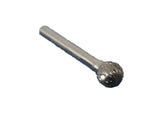 TEMO SD-5 Double Cut Carbide Rotary Burr File, 1/2 Inch Ball Head, 1/4 Inch Diameter 2 Inch Long Shank