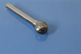 TEMO SD-5 Double Cut Carbide Rotary Burr File, 1/2" Ball Head and 1/4" Shank