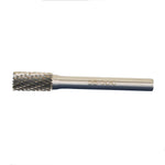 TEMO SB-3 Double Cut Carbide Rotary Burr File, 3/8 Inch Cylind End Cut Head, 1/4 Inch Diameter 2 Inch Long Shank