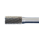 TEMO SB-3 Double Cut Carbide Rotary Burr File, 3/8 Inch Cylind End Cut Head, 1/4 Inch Diameter 2 Inch Long Shank