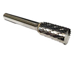 TEMO SB-3 Double Cut Carbide Rotary Burr File, 3/8 Inch Cylind End Cut Head, 1/4 Inch Diameter 2 Inch Long Shank