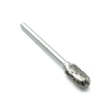 TEMO SC-51 2 Inch Long Double Cut Carbide Rotary Burr File 1/8 Inch Shank 1/4 Inch Head Cylinder Ball