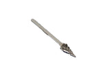 TEMO SM-51 2 Inch Long Double Cut Carbide Rotary Burr File 1/8 Inch Shank 1/4 Inch Head Pointed Cone