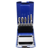 TEMO 5 pc NF Aluminum Cut Carbide Rotary Burr File Set 1/4 Inch Shank