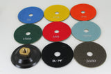 TMAX 8 pc 4" Diamond Marble Stone WET Polishing Pad Wheel Disc SET