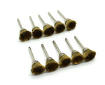 TEMO 10 pc Brass Rotary 1/2 Inch Cup Wire Brush Wheel #536 with 1/8 Inch Shank for Dremel Rotary Tools