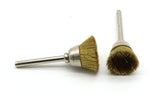 TMAX 100 pc Brass 1/2 Inch Cup Wire Brush Wheel with 1/8 Inch Shank