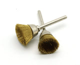 TMAX 100 pc Brass 1/2 Inch Cup Wire Brush Wheel with 1/8 Inch Shank