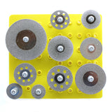 TMAX 10 pc DIAMOND SAW CUTOFF DISCS 1/8 inch (3mm) Shank fits Dremel