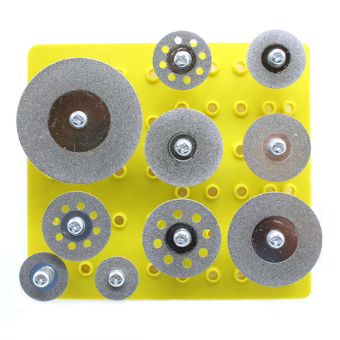 TMAX 10 pc DIAMOND SAW CUTOFF DISCS 1/8 inch (3mm) Shank fits Dremel