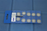 TMAX 10 pc 3/4" Breath Diamond Coated Cut Off Wheel Saw Disc with Mandrel 1/8" Shank for Dremel