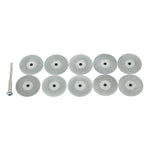 TEMO 10 pc 1 Inch Solid Diamond Coated Cutoff Wheel Saw Disc 1/8 Inch Shank for Dremel and Other Rotary Tools