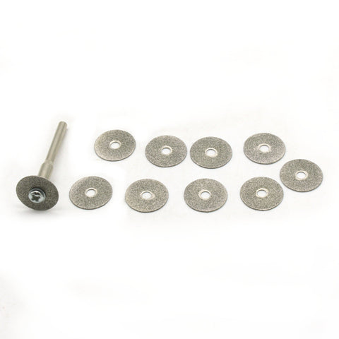 TMAX 10 pc 9/16" Solid Diamond Coated Cut-Off Wheel Saw Disc fit Dremel