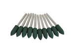 TMAX 10 pc Rotary Burr Polisher Set 6mm RUBBER Bullet for Dremel