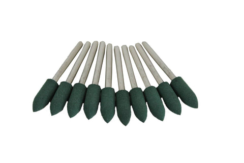 TMAX 10 pc Rotary Burr Polisher Set 6mm RUBBER Bullet for Dremel