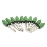 TMAX 10 pc Rotary Burr Polisher Set 10mm RUBBER Bullet for Dremel
