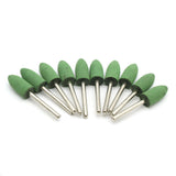 TMAX 10 pc Rotary Burr Polisher Set 10mm RUBBER Bullet for Dremel