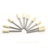 TMAX 10 pc Dremel FELT Burrs Wool Bob Polishing Grinding #1 Cylinder
