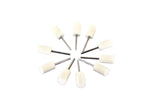 TEMO 10 pc Felt Burrs Wool Bob Polishing Grinding #4 Cylinder 1/2 Inch with 1/8 Inch Shank for Dremel Rotary Tools