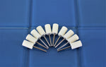 TEMO 10 pc Felt Burrs Wool Bob Polishing Grinding #4 Cylinder 1/2 Inch with 1/8 Inch Shank for Dremel Rotary Tools