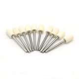 TEMO 10 pc Felt Burrs Wool Bob Polishing Grinding #5 Cylinder Ball 5/16 Inch with 1/8 Inch Shank for Dremel Rotary Tools