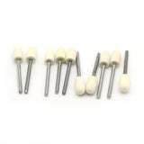 TEMO 10 pc Felt Burrs Wool Bob Polishing Grinding #5 Cylinder Ball 5/16 Inch with 1/8 Inch Shank for Dremel Rotary Tools