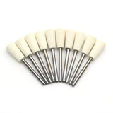 TMAX 10 pc FELT Burrs Wool Bob Polishing #9 Inverted Cone for DREMEL