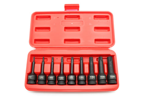 TMAX 9p Torx Star 6 point Black Impact Bit Socket Auto Repair Tool Set