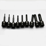 TMAX 9 pc Torx Star 6 point Black Impact Bit Socket Auto Repair Tool Set